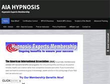 Tablet Screenshot of aiahypnosis.com